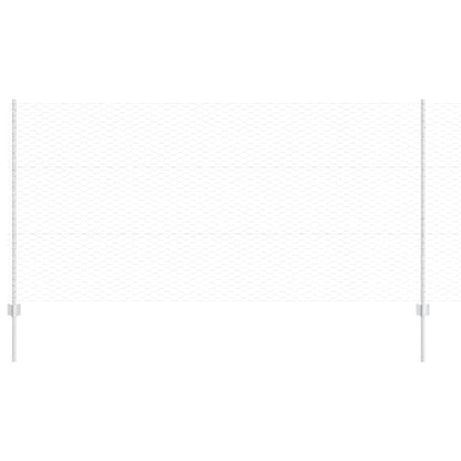 Zaun mit Pfosten Silber 1,2 x 50 m Stahl