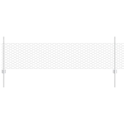 vidaXL Clôture avec poteaux Argent 0,5 x 100 m Acier