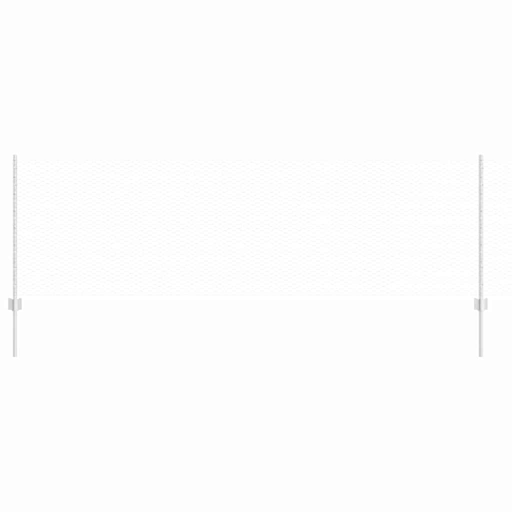 Zaun mit Pfosten Silber 0,8 x 100 m Stahl