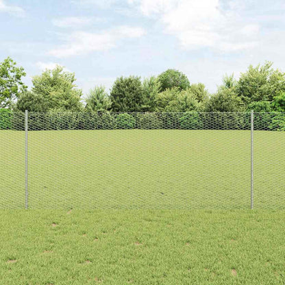 vidaXL Clôture avec poteaux Argent 1 x 100 m Acier