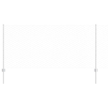 vidaXL Clôture avec poteaux Argent 1 x 100 m Acier