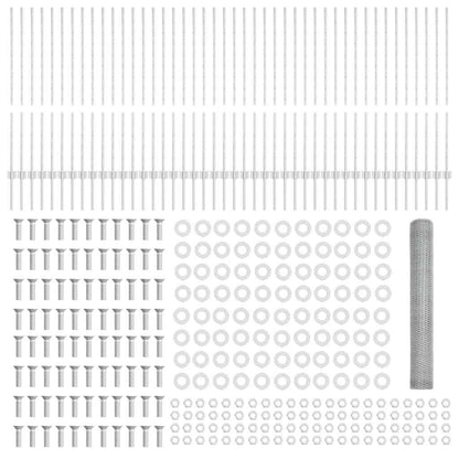 vidaXL Clôture avec poteaux Argent 1,2 x 100 m Acier