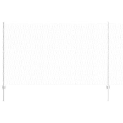 Zaun mit Pfosten Silber 1,4 x 100 m Stahl