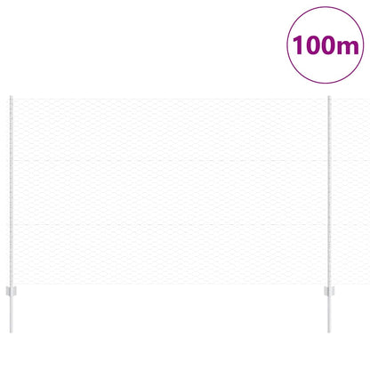 vidaXL Clôture avec poteaux argentée 1,4 x 100 m Acier