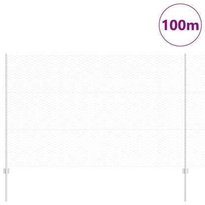 vidaXL Clôture avec poteaux argentée 1,5 x 100 m acier