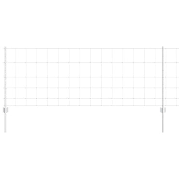 vidaXL Zaun mit Pfosten Silber 0,8 x 25 m Stahl