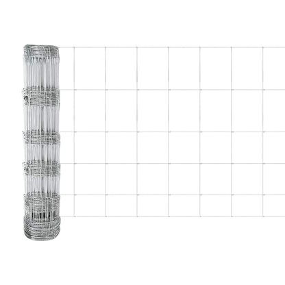 vidaXL Zaun mit Pfosten Silber 0,8 x 25 m Stahl