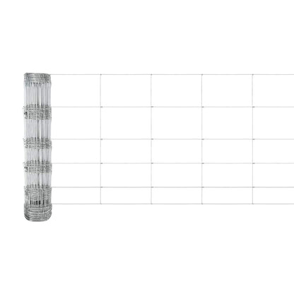 vidaXL Zaun mit Pfosten Silber 0,8 x 25 m Stahl