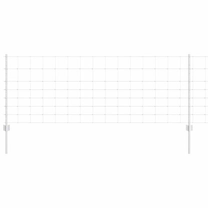vidaXL Zaun mit Pfosten Silber 0,8 x 25 m Stahl