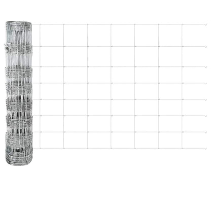 vidaXL Zaun mit Pfosten Silber 0,8 x 25 m Stahl