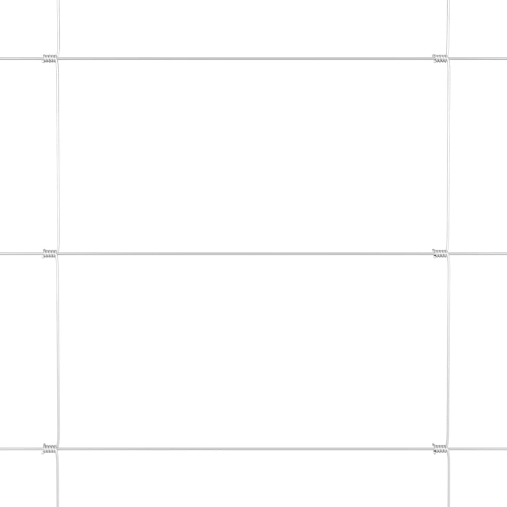 Zaun mit Pfosten Silber 0,8 x 25 m Stahl