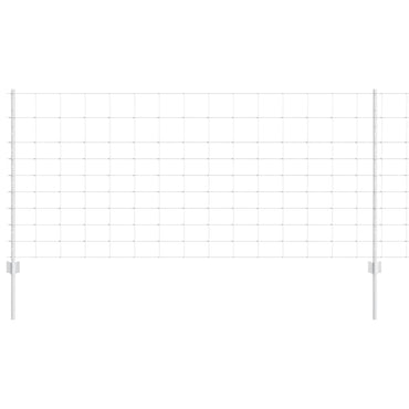 vidaXL Zaun mit Pfosten Silber 1 x 25 m Stahl