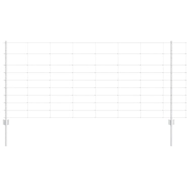vidaXL Zaun mit Pfosten Silber 1 x 25 m Stahl