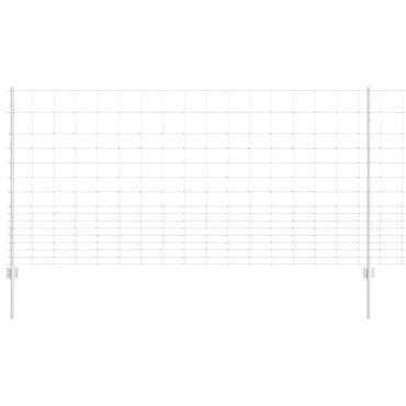 vidaXL Zaun mit Pfosten Silber 1,2 x 25 m Stahl