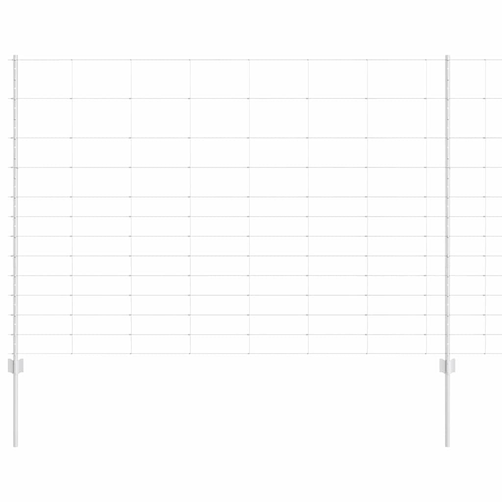 vidaXL Zaun mit Pfosten Silber 1,5 x 25 m Stahl