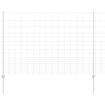 vidaXL Zaun mit Pfosten Silber 1,5 x 25 m Stahl