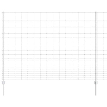 vidaXL Zaun mit Pfosten Silber 1.6 x 25 m Stahl