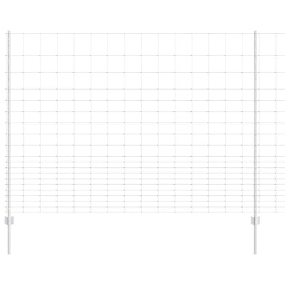 vidaXL Zaun mit Pfosten Silber 1.6 x 25 m Stahl