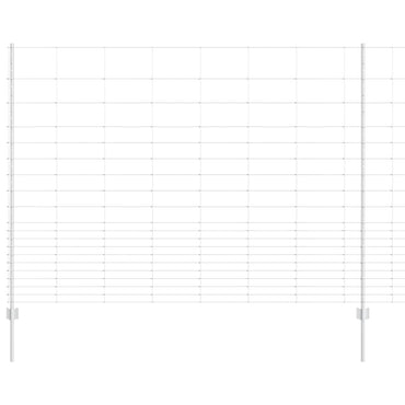 vidaXL Zaun mit Pfosten Silber 1.6 x 25 m Stahl