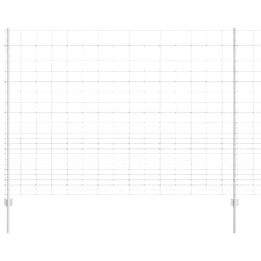 vidaXL Zaun mit Pfosten Silber 1.6 x 25 m Stahl