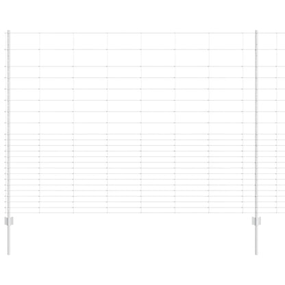 Zaun mit Pfosten Silber 1.6 x 25 m Stahl
