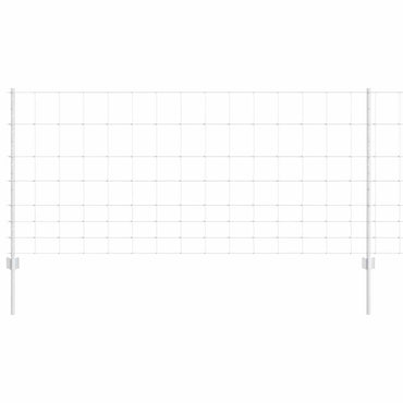 vidaXL Zaun mit Pfosten Silber 1 x 50 m Stahl