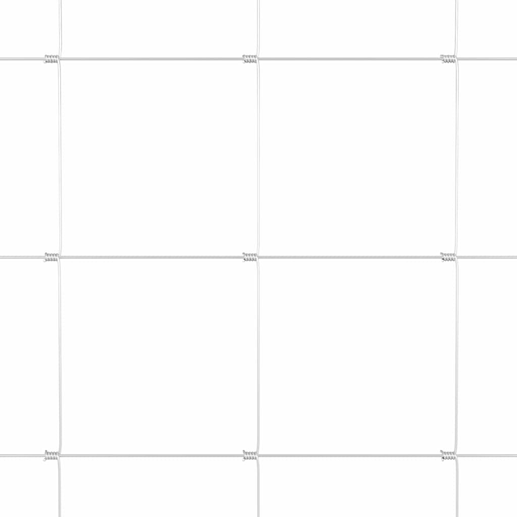 Zaun mit Pfosten Silber 1,2 x 50 m Stahl