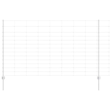 vidaXL Zaun mit Pfosten Silber 1,4 x 50 m Stahl
