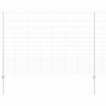 vidaXL Zaun mit Pfosten Silber 1,5 x 50 m Stahl