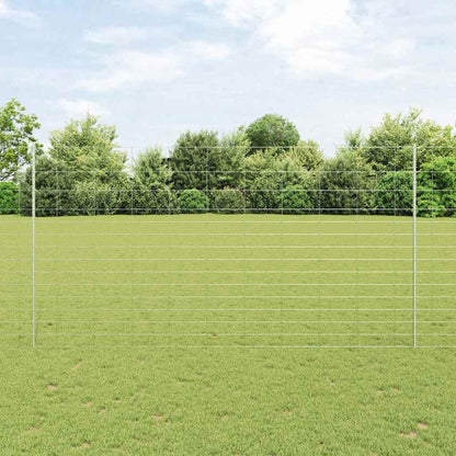 vidaXL Zaun mit Pfosten Silber 1,6 x 50 m Stahl