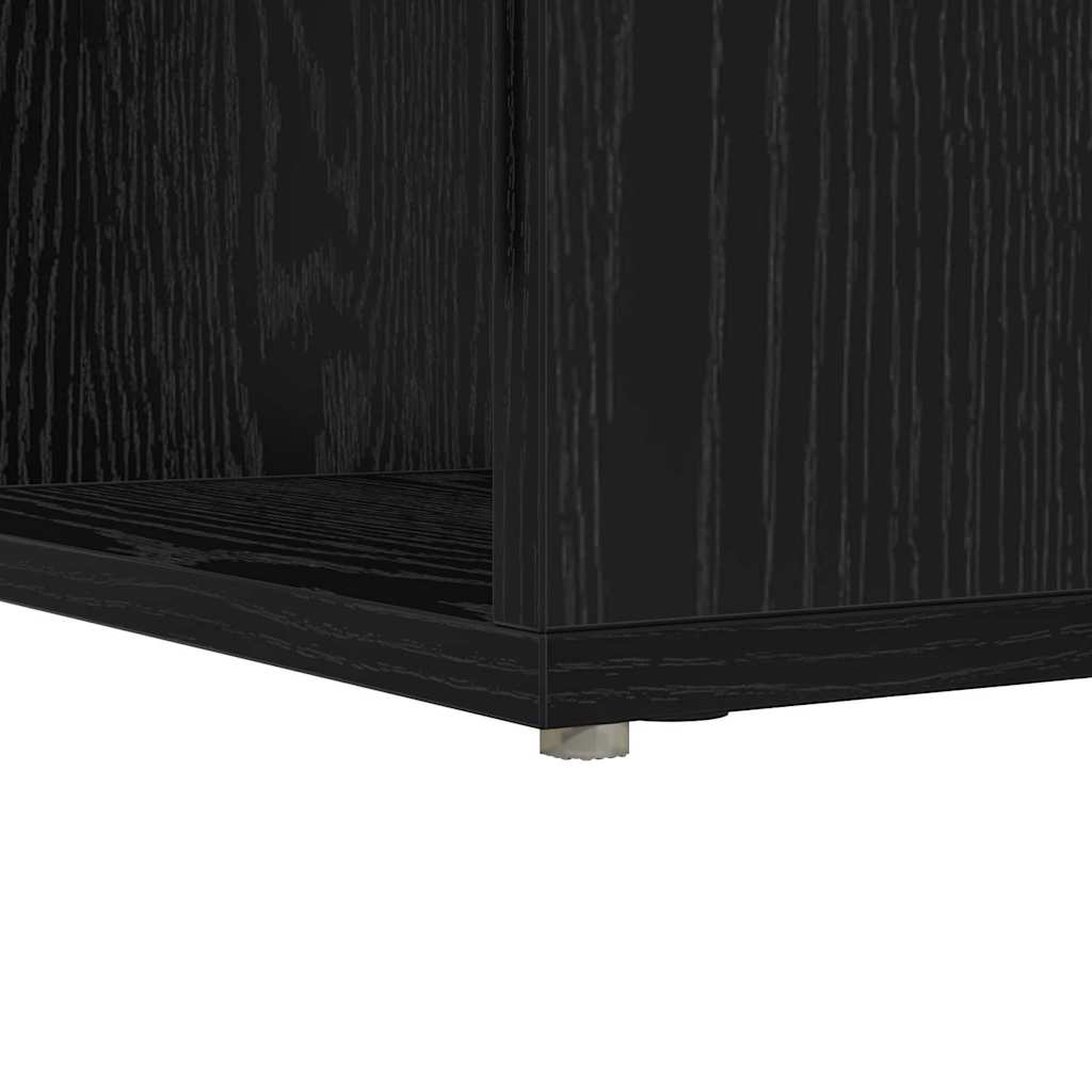 vidaXL Bureau d'angle Noir aspect chêne 101,5 x 149,5 x 149,5 cm