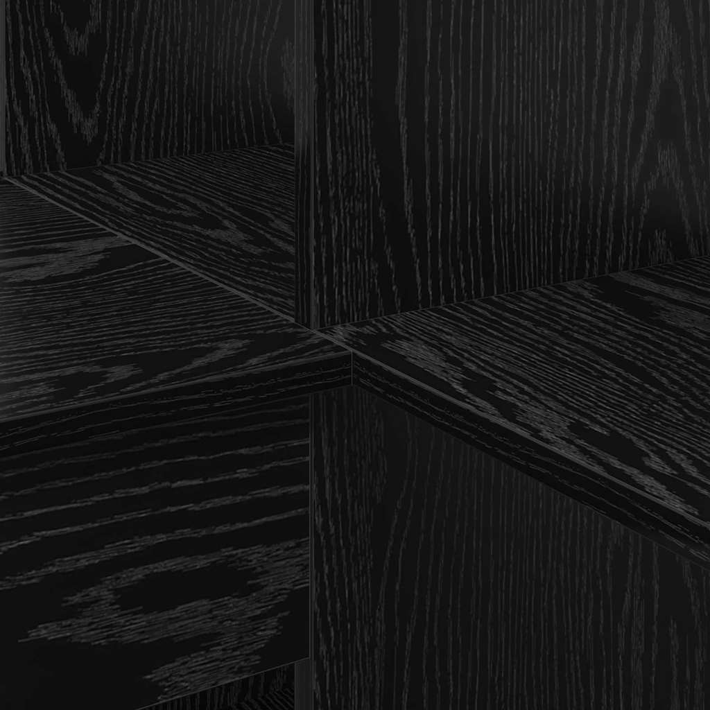 vidaXL Bureau d'angle Noir aspect chêne 101,5 x 149,5 x 149,5 cm