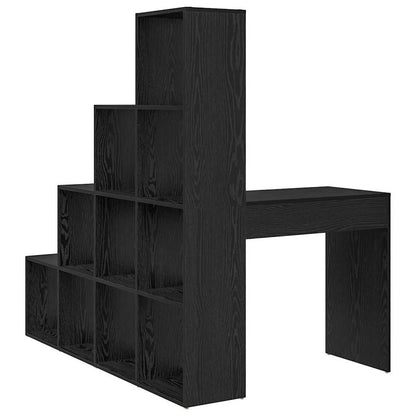 vidaXL Bureau d'angle Noir aspect chêne 101,5 x 149,5 x 149,5 cm
