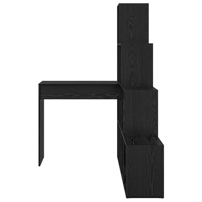 vidaXL Bureau d'angle Noir aspect chêne 101,5 x 149,5 x 149,5 cm