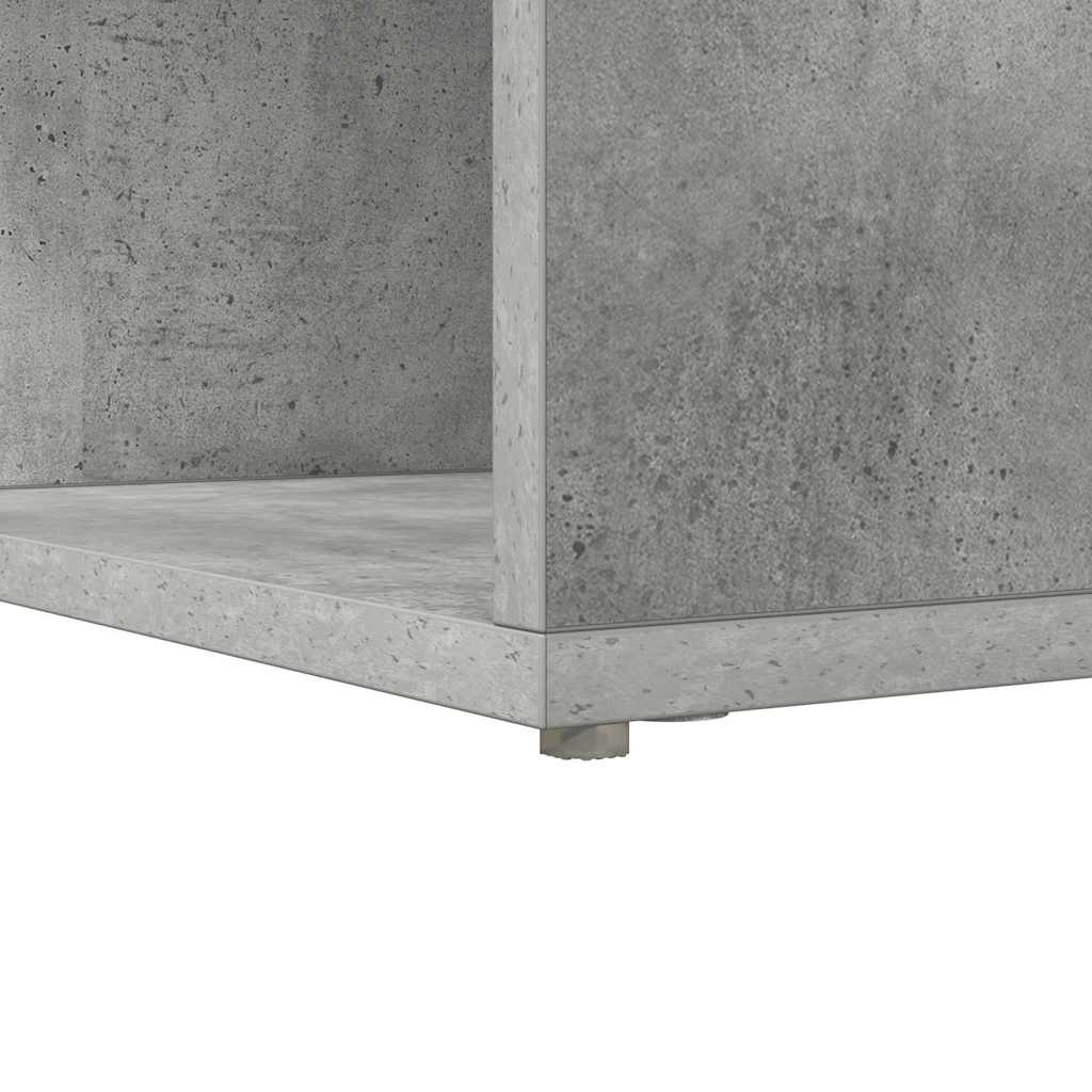 vidaXL Bureau d'angle avec étagère Gris béton 101,5 x 149,5 x 149,5 cm