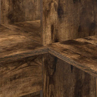 vidaXL Bureau d'angle Chêne fumé 101,5 x 149,5 x 149,5 cm