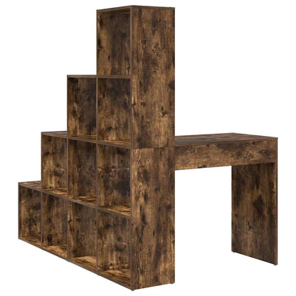 vidaXL Bureau d'angle Chêne fumé 101,5 x 149,5 x 149,5 cm