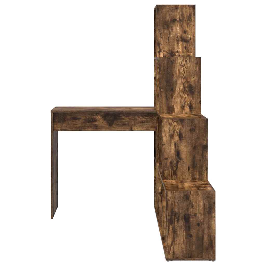 vidaXL Bureau d'angle Chêne fumé 101,5 x 149,5 x 149,5 cm