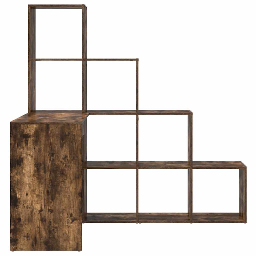 vidaXL Bureau d'angle Chêne fumé 101,5 x 149,5 x 149,5 cm