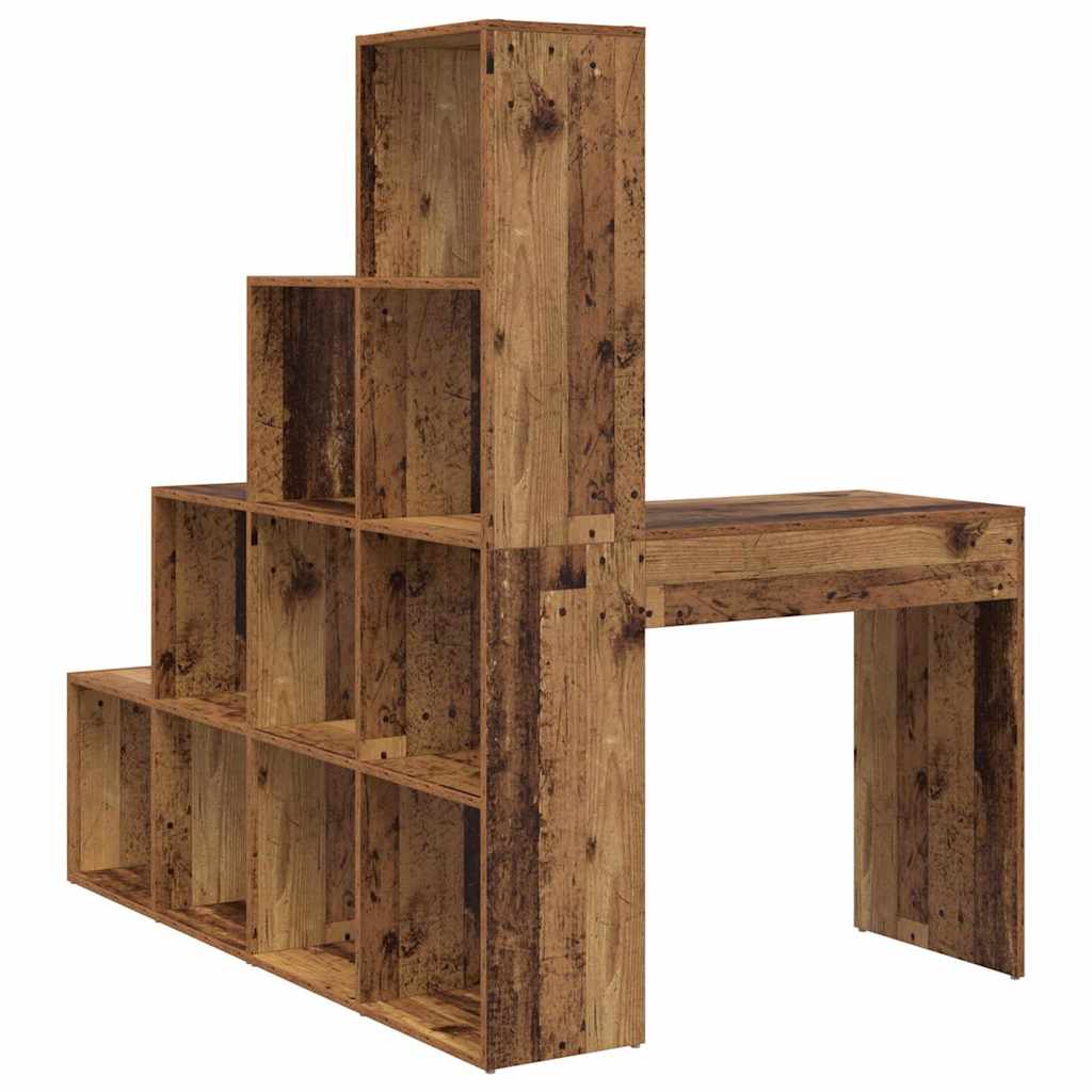 vidaXL Bureau d'angle en bois de récupération 101,5 x 149,5 x 149,5 cm Bois d'ingénierie