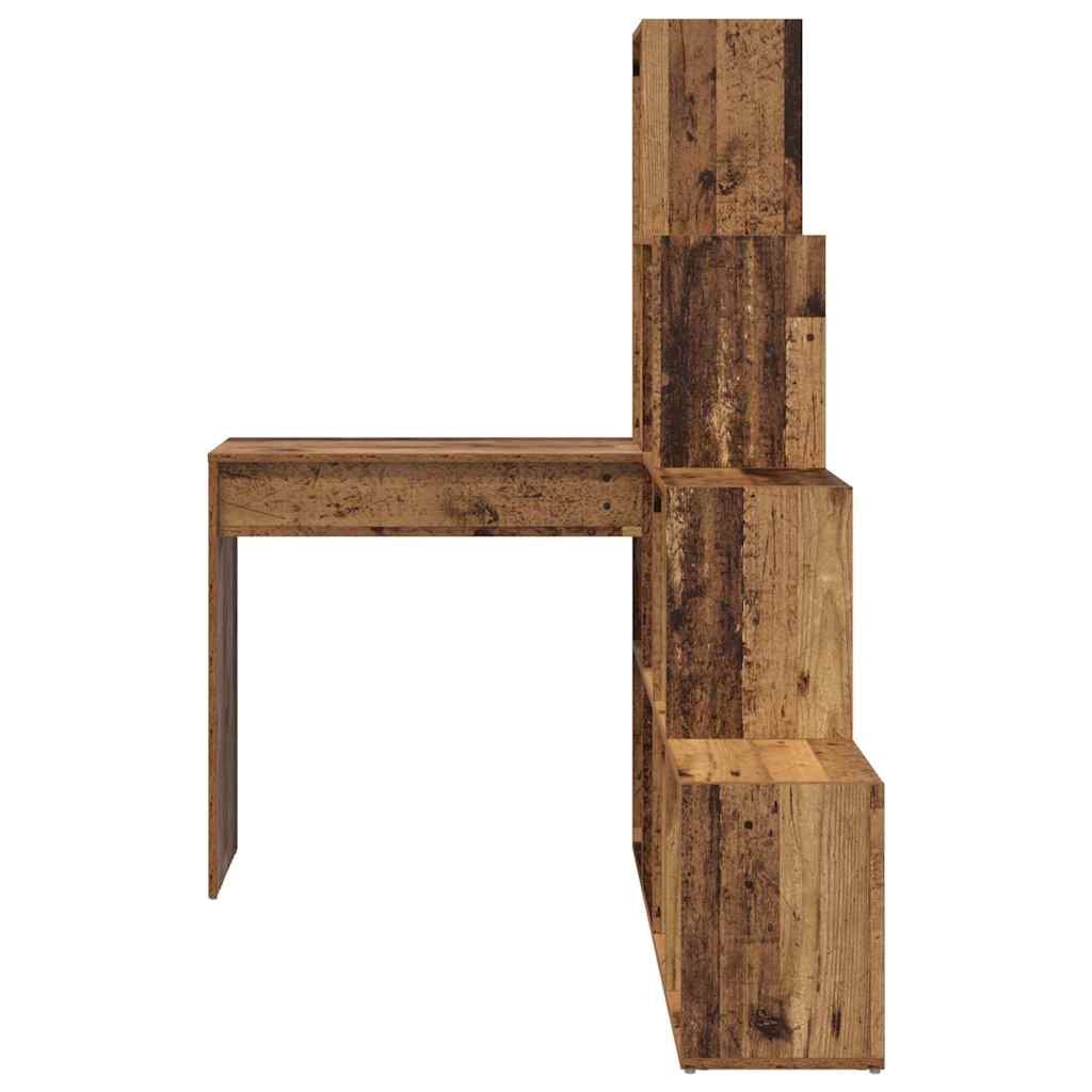 vidaXL Bureau d'angle en bois de récupération 101,5 x 149,5 x 149,5 cm Bois d'ingénierie
