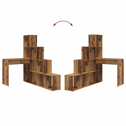 vidaXL Bureau d'angle en bois de récupération 101,5 x 149,5 x 149,5 cm Bois d'ingénierie