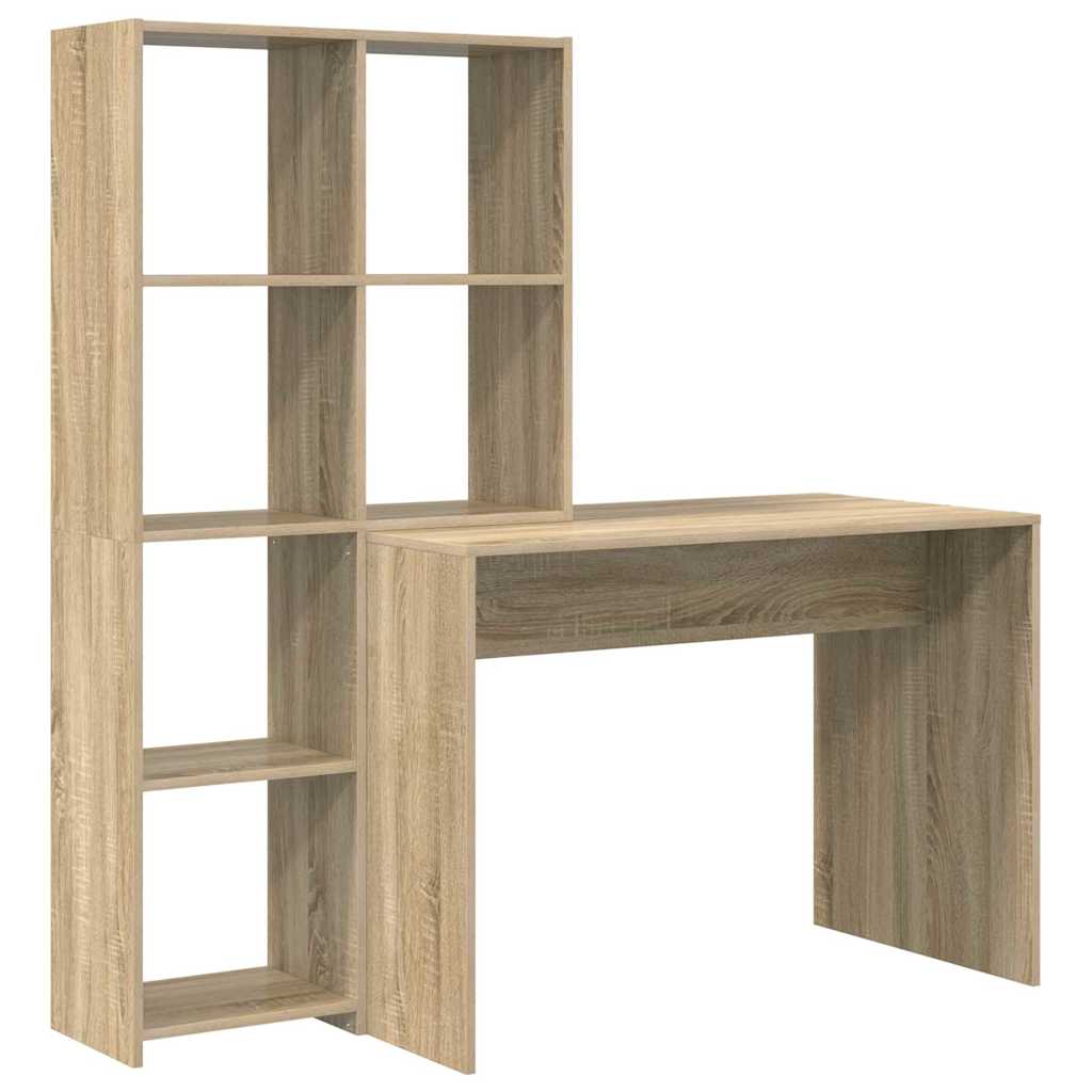 Schreibtisch Sonoma-Eiche 138,5 x 55 x 143 cm Holzwerkstoff