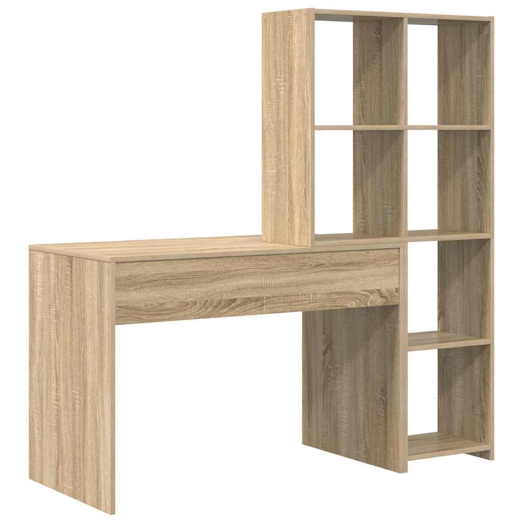 Schreibtisch Sonoma-Eiche 138,5 x 55 x 143 cm Holzwerkstoff