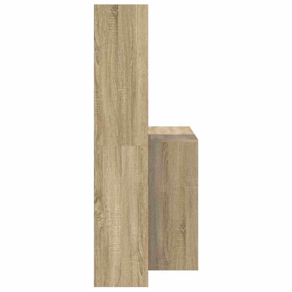 Schreibtisch Sonoma-Eiche 138,5 x 55 x 143 cm Holzwerkstoff