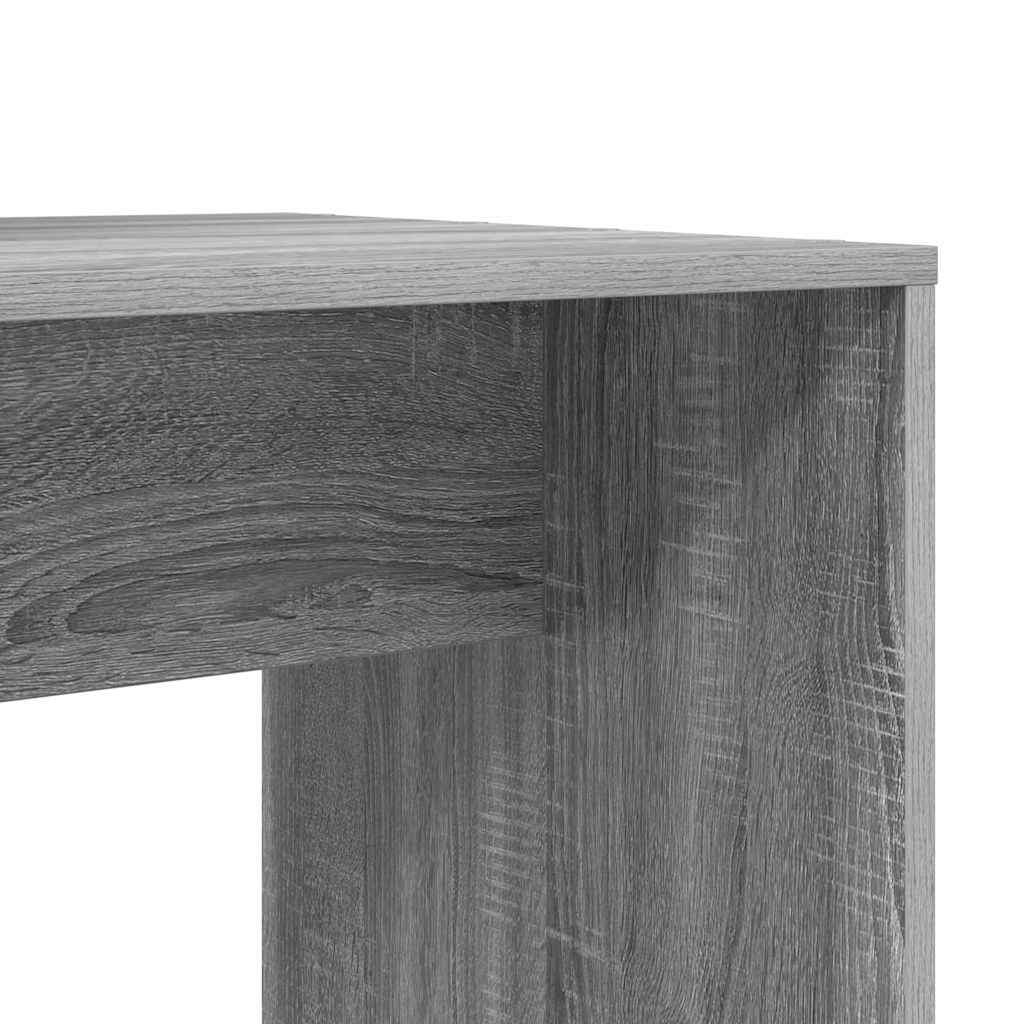 vidaXL Schreibtisch Graues Sonoma 138,5 x 55 x 143 cm Holzwerkstoff