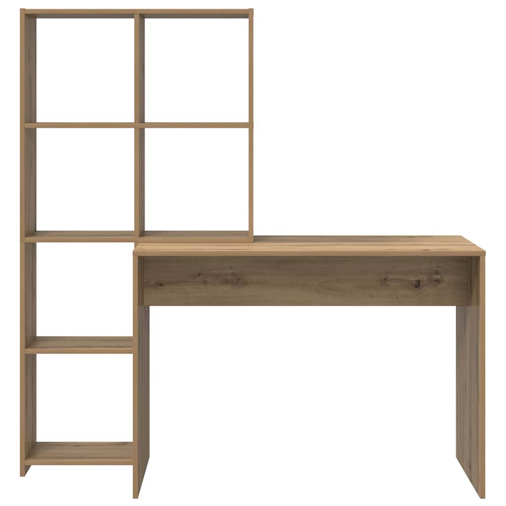 vidaXL Schreibtisch Artisan-Eiche 138,5 x 55 x 143 cm Holzwerkstoff