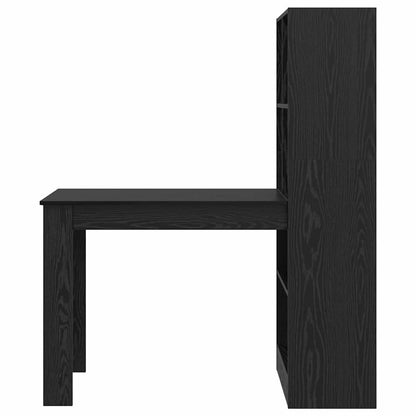 vidaXL Schreibtisch mit Regal Schwarz Eichen-Optik 122 x 67 x 145 cm