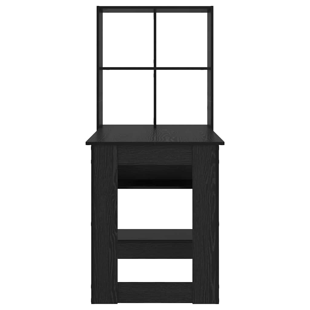 vidaXL Schreibtisch mit Regal Schwarz Eichen-Optik 122 x 67 x 145 cm