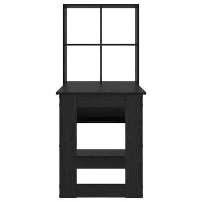 vidaXL Schreibtisch mit Regal Schwarz Eichen-Optik 122 x 67 x 145 cm